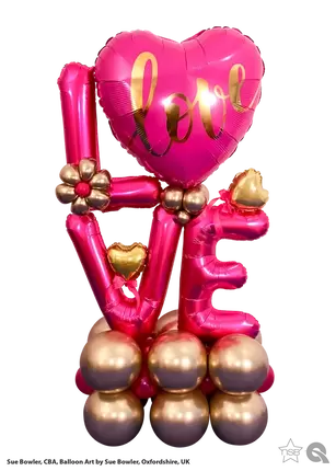 Valentines balloon display
