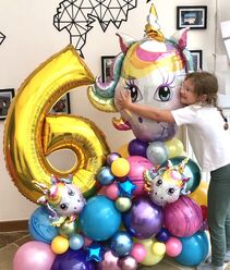 Unicorn Celebration Balloon Cluster