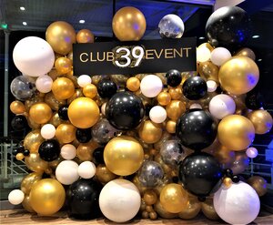 Balloon backdrop corporate events